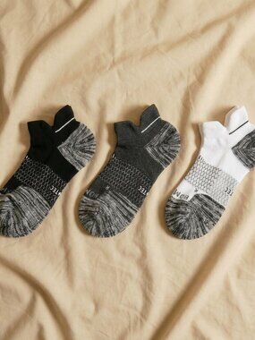 [3-Pack] Bombas Unisex Running Ankle Socks Size L